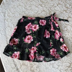 Planet Gold Skirt Junior Floral Skirt Size Small